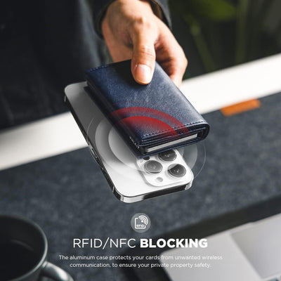 VULKIT Kreditkartenetui für Herren, Pop-up-Kartenetui, RFID-blockierendes Leder-Kartenetui mit Gelds