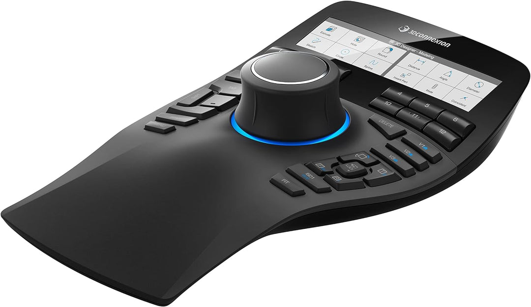 3Dconnexion SpaceMouse Enterprise (3D-Maus, kabelgebunden, LCD-Display, schwarz)