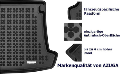 AZUGA Gummi Kofferraumwanne Premium Antirutsch passend für BMW X1 (F48) ab 10/2015-9/2022 (Rückbank