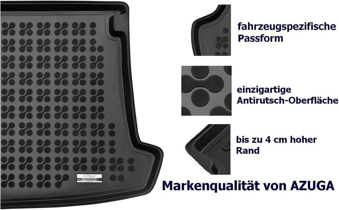 AZUGA Gummi Kofferraumwanne Premium Antirutsch passend für BMW X1 (U11) ab 10/2022 (Rückbank nicht v