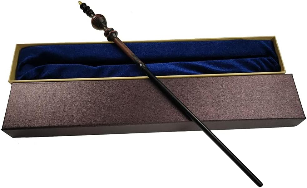 Magiestab mit Geschenkbox Cosplay Accessoire Zauberer- und Hexenoutfit Schwarz-Braun Farbton