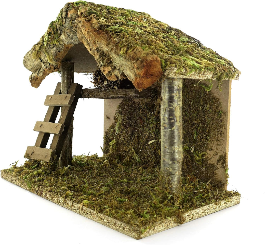 BERTONI Mooshütte aus Holz, Kork, mit Leiter, Mehrfarbig, Einheitsgrösse