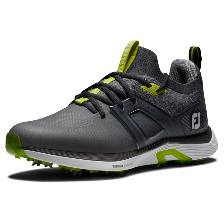 Footjoy Herren Hyperflex Golfschuhe 40.5 EU Weit Anthrazit Limettengrün, 40.5 EU Weit Anthrazit Lime
