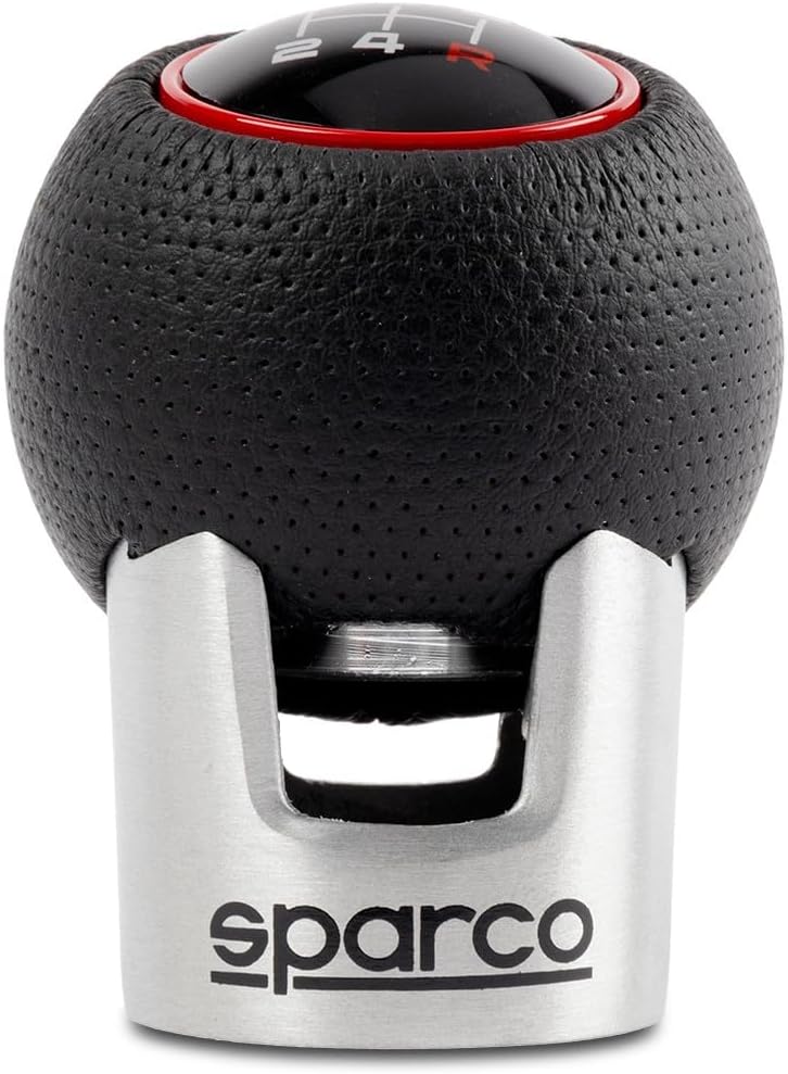 Sparco Manueller Schaltknauf Lazio Schwarz/Rot Universal, LAZIO Schwarz/Rot