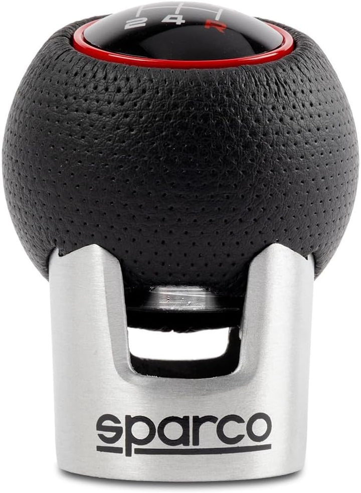 Sparco Manueller Schaltknauf Lazio Schwarz/Rot Universal, LAZIO Schwarz/Rot