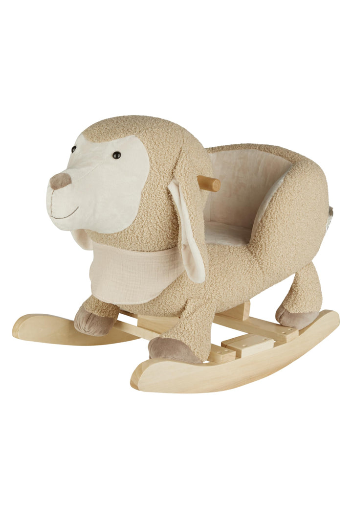 Sterntaler Schaukeltier Schaf Flocke - Schaukeltier aus Plüsch mit weicher Sitzfläche - Schaukelpfer