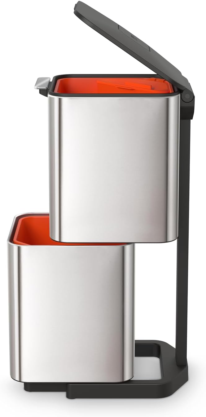 Joseph Joseph 30060 Totem Max. 60-Liter-Mülltrennungs- und Recyclingeinheit - Rostfreier Stahl Rostf