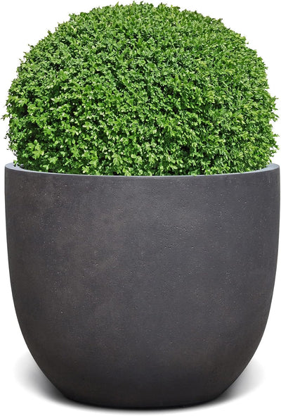 ESCHBACH® Pflanzkübel EGG POT 40 Espresso Anthrazit Rund * 36 x 36 x 31 cm * 10 Jahre Garantie 36x36