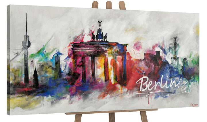 YS-Art Abstrakt Design Acryl Gemälde auf Leinwand Berlin handgemalt Wandbilder Wohnzimmer modern Woh