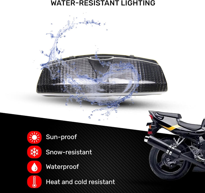 aVDB-moto LED-Bremslicht mit integrierten Blinker kompatibel mit Kawasaki ZXR750 1992/1995, GPZ 500