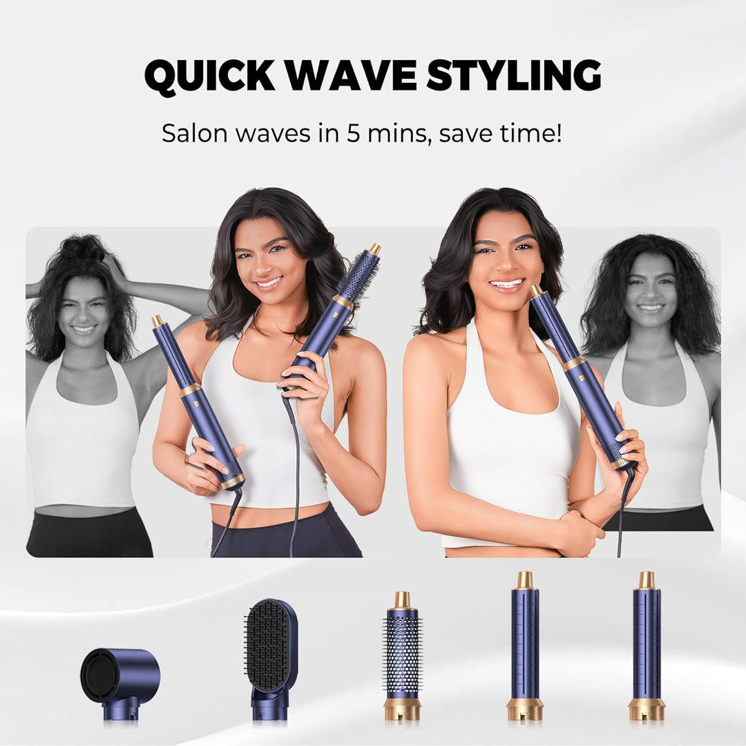 Mogawave Hairstyler 5 in 1, 1000w Föhnbürste,Air Curler Lockenstab | Negative Ionen Pflege, Haarstyl