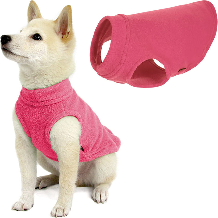 Gooby - Stretch Fleece Weste Pullover Fleece Weste Jacke Pullover für Hunde Rosa Medium rose Medium