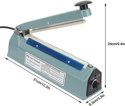 Impulse Heat Sealer 8 Zoll, 300 W manueller Vakuumierer, Food Sealer-Maschine zur Aufbewahrung von L