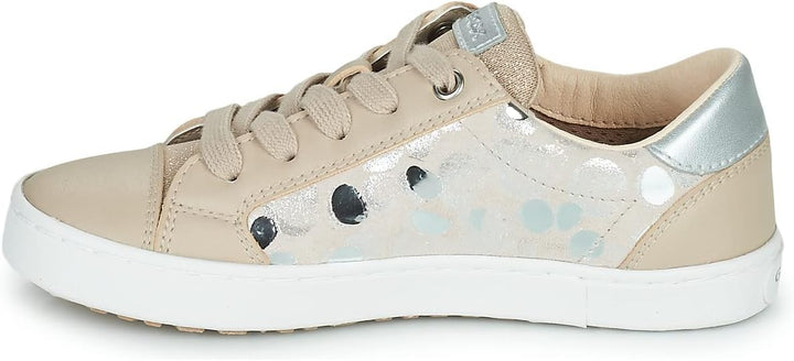 Geox Mädchen J Kilwi Girl B Sneakers 30 EU Beige Silver, 30 EU Beige Silver