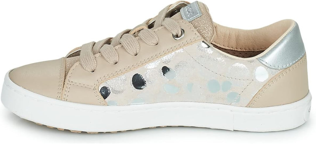 Geox Mädchen J Kilwi Girl B Sneakers, Beige Silver