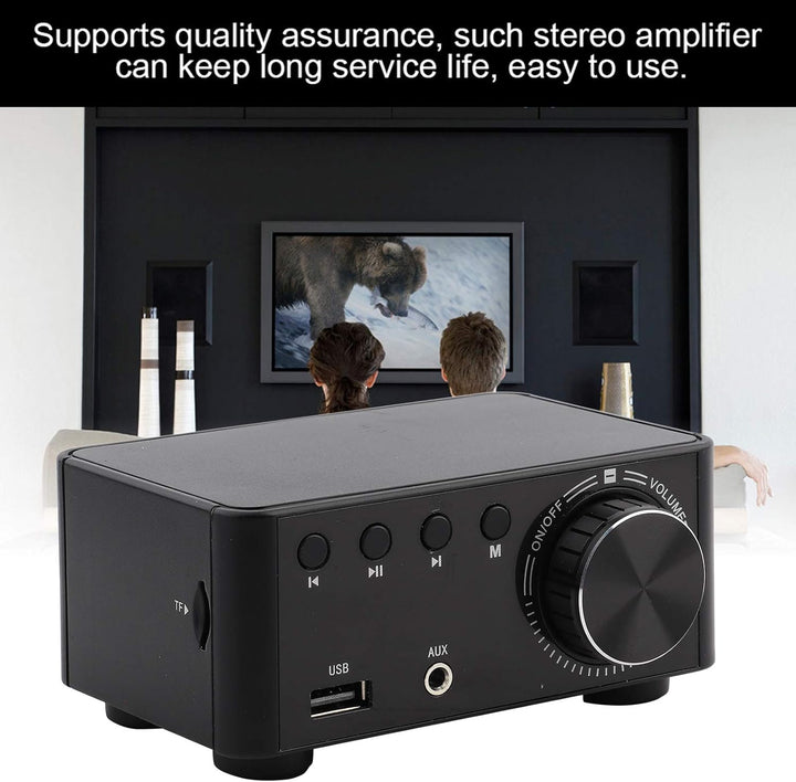 Fafeicy Bluetooth 5.0 Audio-Verstärker 50W x 2 Stereo Digital Verstärker Schwarz mit Speicherkarten-