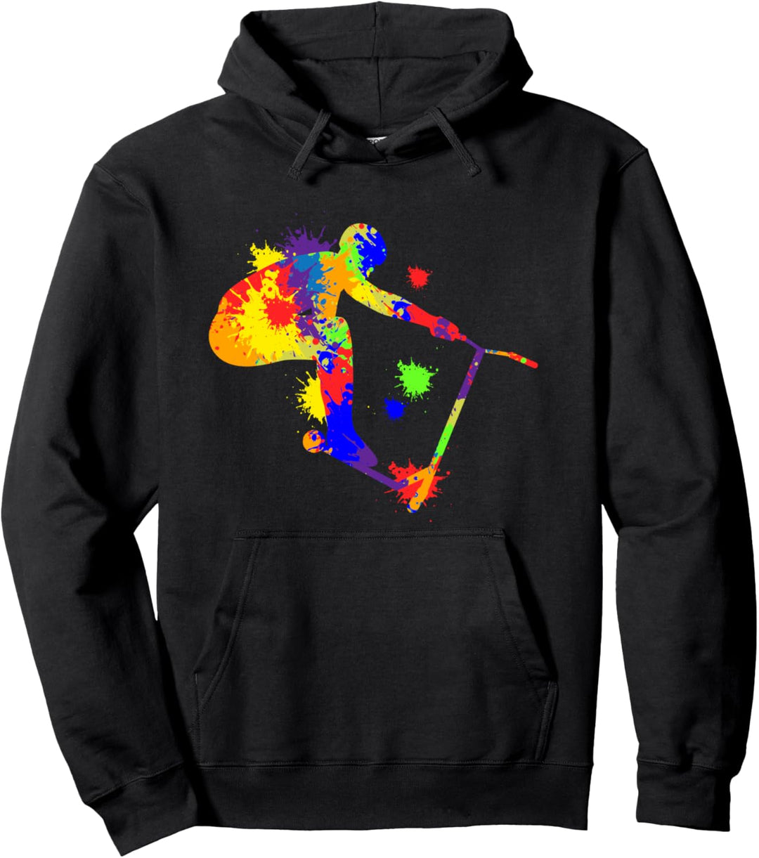 Stunt Scooter E-Roller Tretroller Kinder Jungen Pullover Hoodie