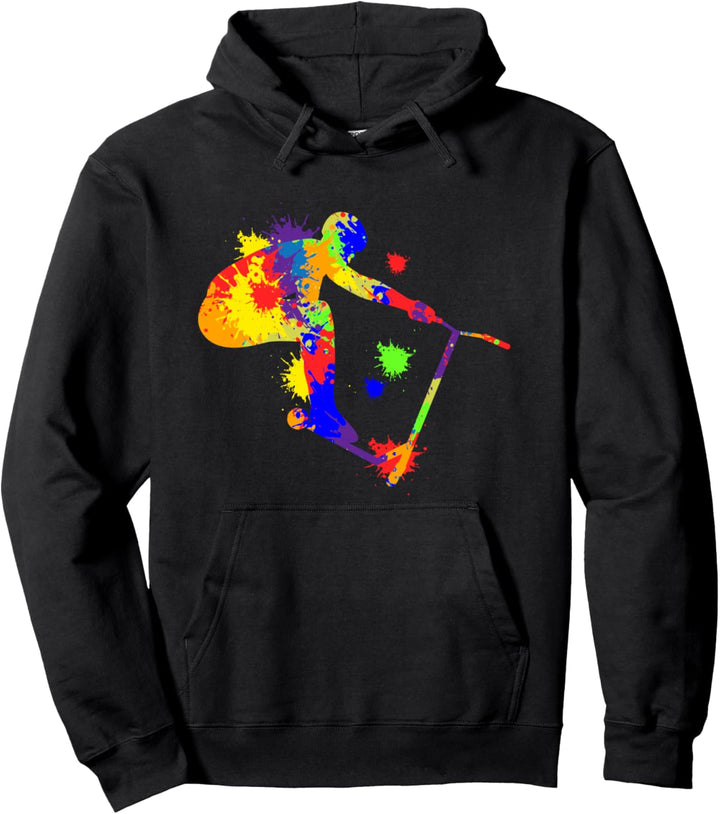 Stunt Scooter E-Roller Tretroller Kinder Jungen Pullover Hoodie