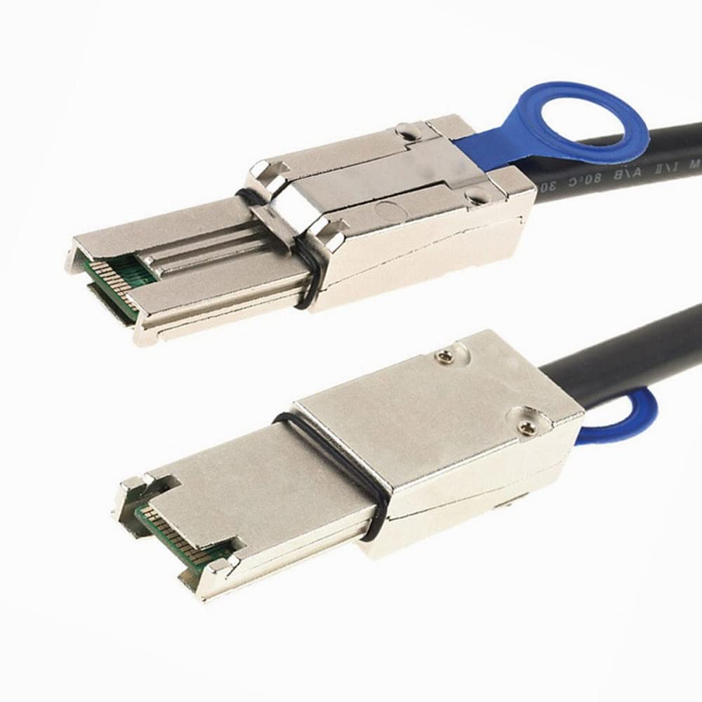 cablecc 1 m Externes Mini SAS 4 x SFF-8088 auf SFF 8088 Datenkabel External Mini SAS SFF-8088 to SFF