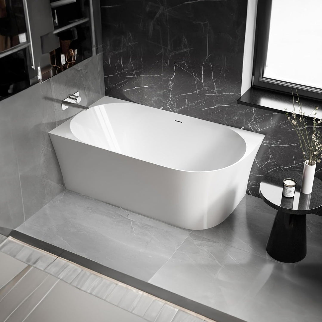 BERNSTEIN Eck-Badewanne aus Sanitäracryl Wanne mit Doppelwandiger Konstruktion 150 x 78 x 60 cm - St