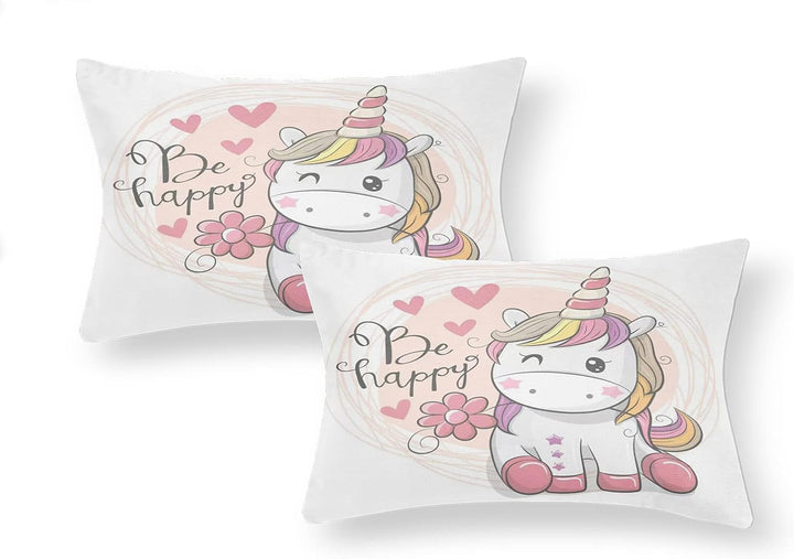 Einhorn Bettwäsche Set Kinder Mikrofaser Bettwäsche Cartoon Einhorn 3D Gedruckt Bettbezug 3 Teilig m