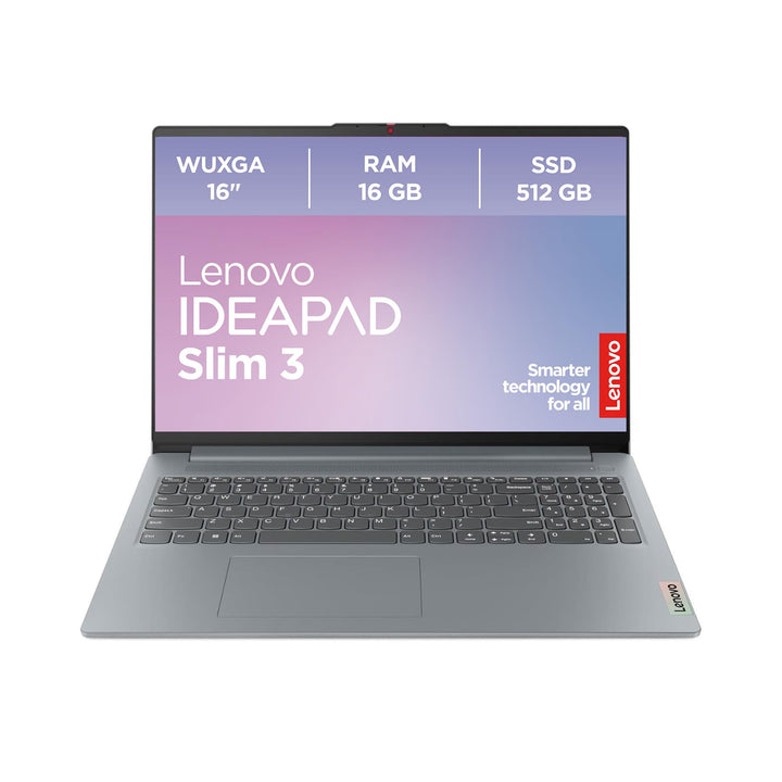 Lenovo IdeaPad Slim 3 Laptop | 16" WUXGA Display | AMD Ryzen 5 | AMD Radeon Grafik | 16GB RAM | 512G