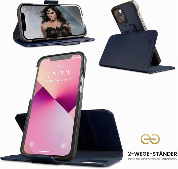 Dreem Fibonacci iPhone 13 Mini Brieftaschen-Etui / 2-in-1 stossfestes Etui und abnehmbares Folio aus