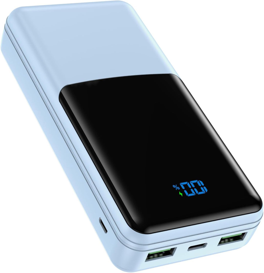 Coblob Power Bank, 27000mAh Powerbank USB C PD 20W Schnellladefunktion mit LED Display, Akkupack Ext