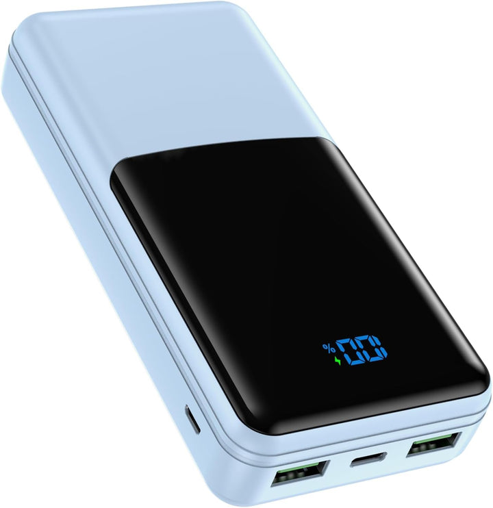 Coblob Power Bank, 27000mAh Powerbank USB C PD 20W Schnellladefunktion mit LED Display, Akkupack Ext