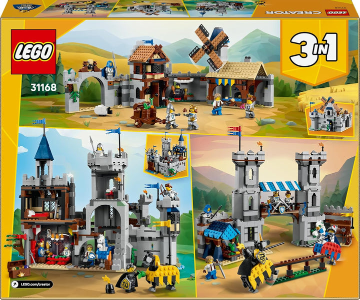 LEGO Creator Ritterburg im Mittelalter - 3-in-1-Bauset - Spielzeug Ritterburg - Umwandelbar in Ritte