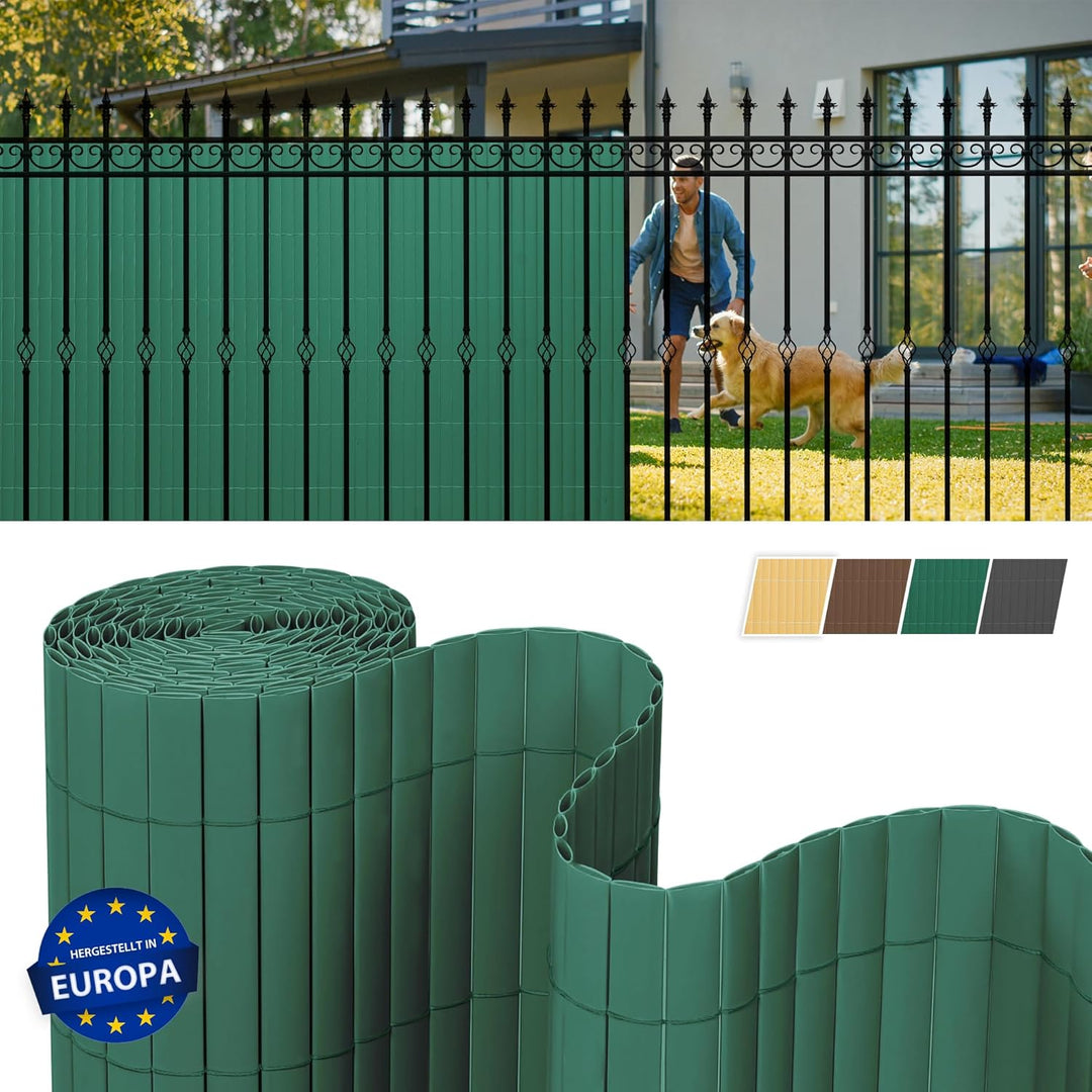 jarolift PVC Sichtschutzmatte Balkon Sichtschutz Wetterfest für Garten Terrasse, Sichtschutzzaun Bal