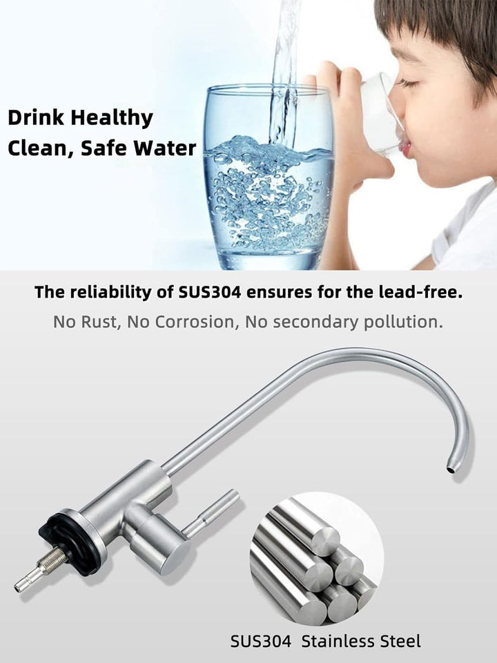 Trinkwasserhahn, bleifreier Wasserfilter-Wasserhahn, Umkehrosmose-Wasserhahn für Küche, Bar, Spüle G