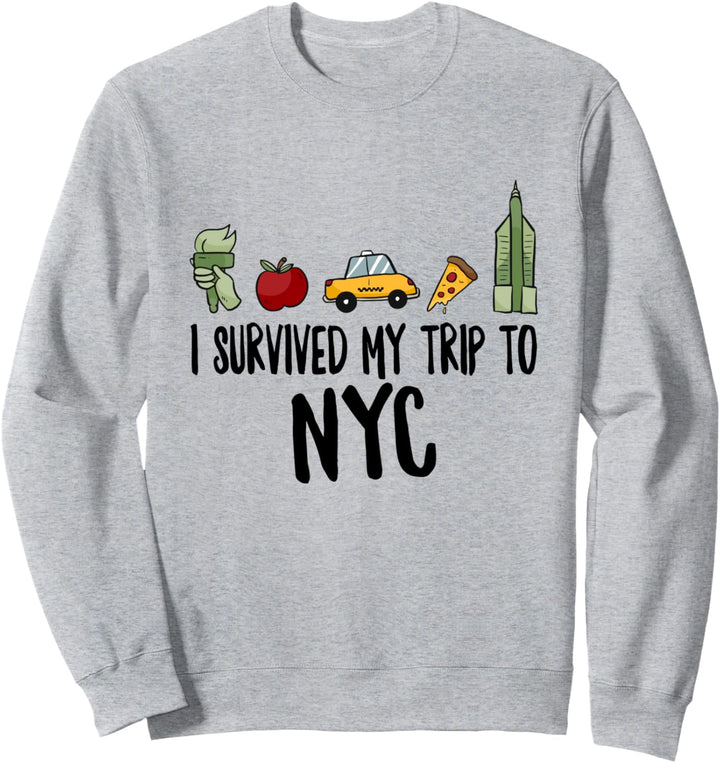 Ich habe meine Reise nach NYC, New York, Bild Big Apple überlebt. Sweatshirt