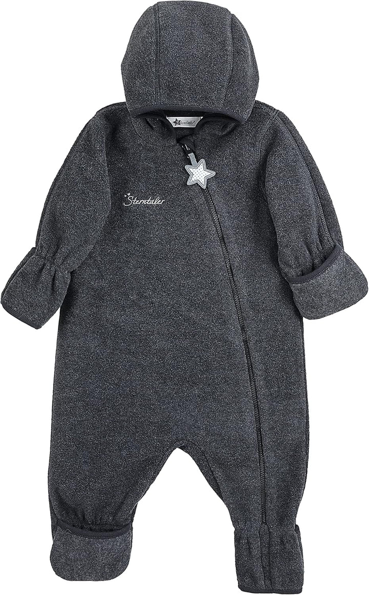 Sterntaler Unisex Baby Fleece Overall 62 Anthrazit Mel., 62 Anthrazit Mel.