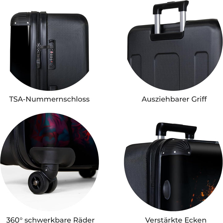 NoBoringSuitcases.com® Koffer XL Gross 77x51.5x28 cm Hartschale Reisekoffer 4 Rollen Leicht Koffer T
