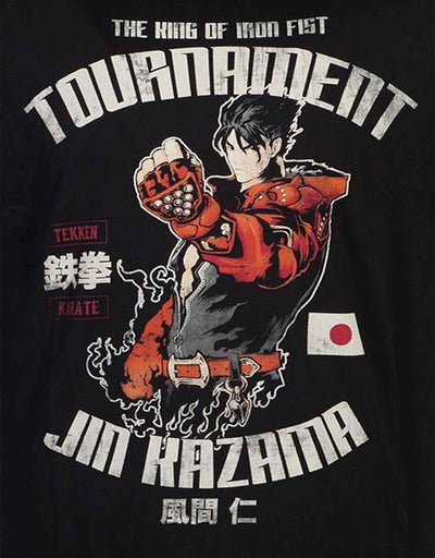 TEKKEN T Shirt Jin Kazama King of Iron Fist Nue offiziell Retro Herren