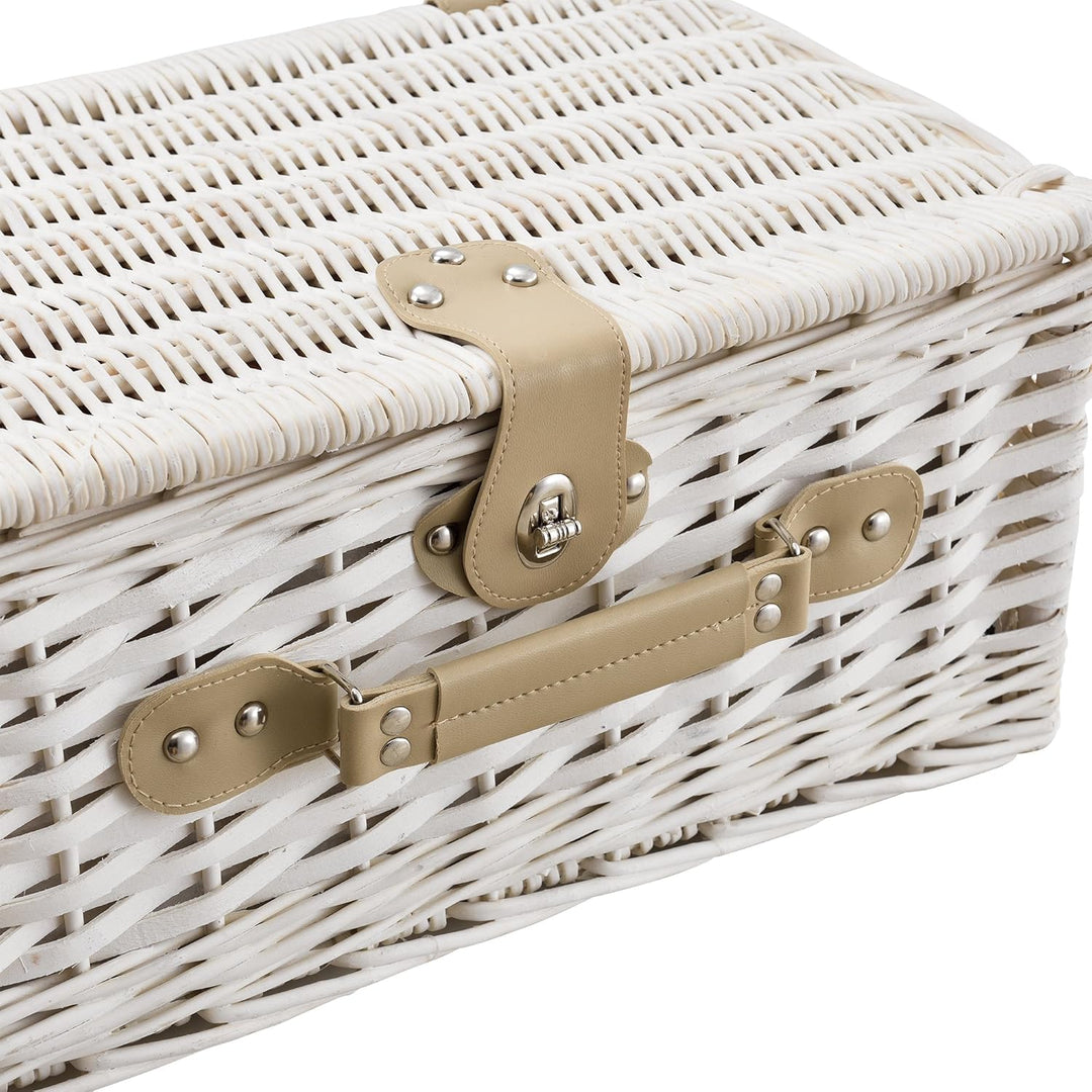 casa.pro Picknickkorb für 4 Personen Picknick-Set mit Kühltasche inkl. Geschirr Besteck Korkenzieher