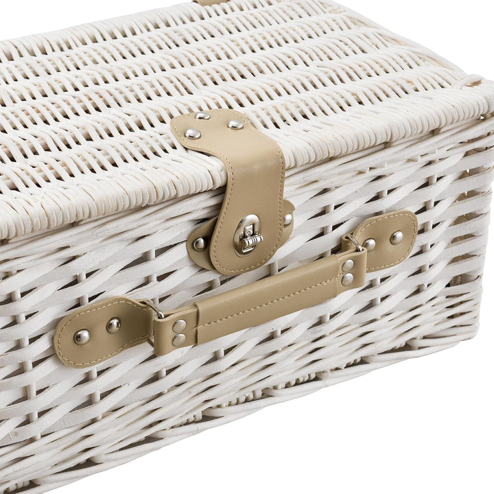 casa.pro Picknickkorb für 4 Personen Picknick-Set mit Kühltasche inkl. Geschirr Besteck Korkenzieher