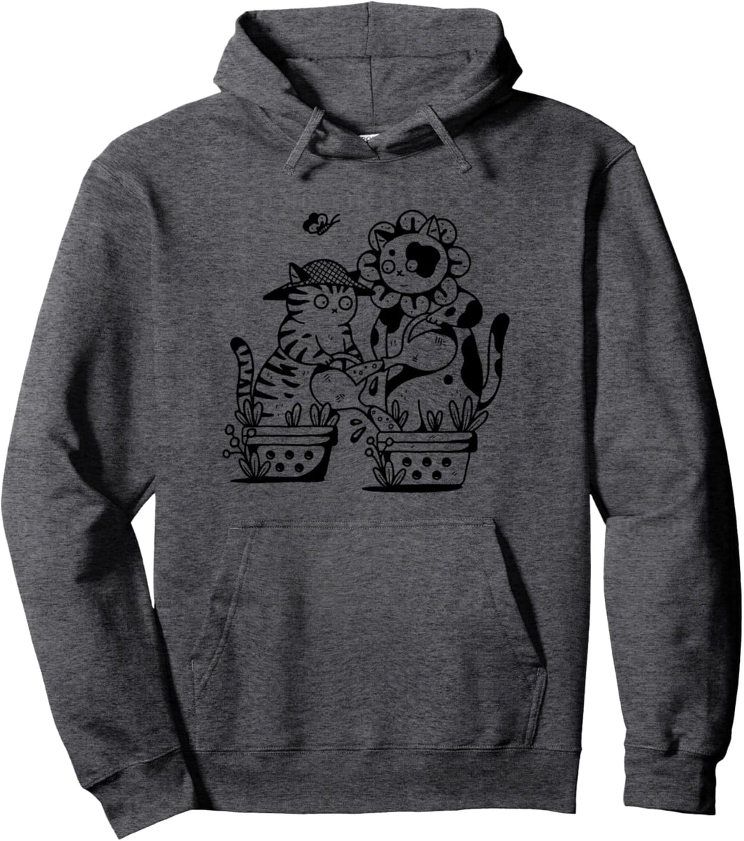 Garten Katzen Blumentöpfe Lustiges Geschenk Anime Katzen-Fan Pullover Hoodie