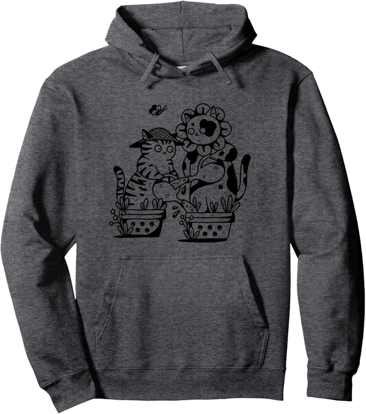 Garten Katzen Blumentöpfe Lustiges Geschenk Anime Katzen-Fan Pullover Hoodie