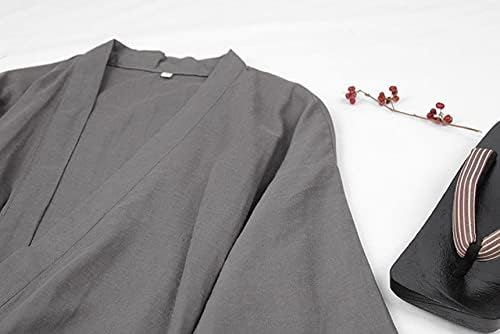 Fendawn Strive Klassisch Stilvoller japanischer Stil Herren Baumwollbademantel Pyjamas Kimono Freize