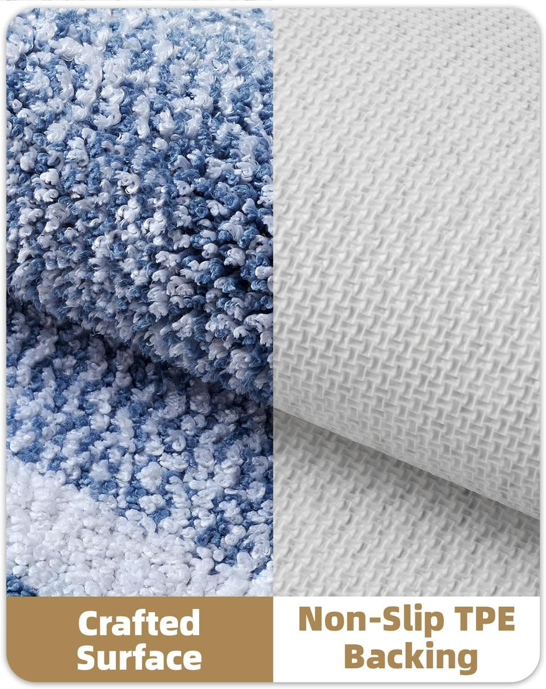 COLOR&GEOMETRY Kleine Badteppiche rutschfest Waschbar Absorbierende Badvorleger Weiche Badezimmertep
