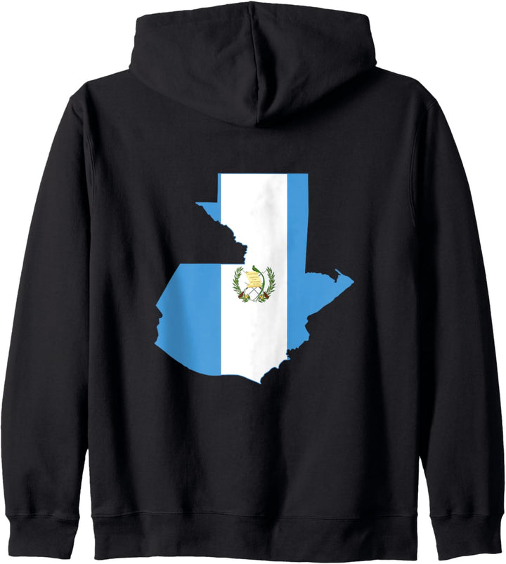 Umriss des Landes Guatemala auf der Flagge Kapuzenjacke