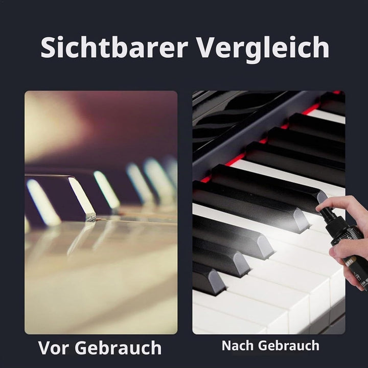 2 Stück Klavierlack Politur und Reiniger 120ml,Klavier Zubehör, Klavierlack Hochglanz – Sanft Kratze