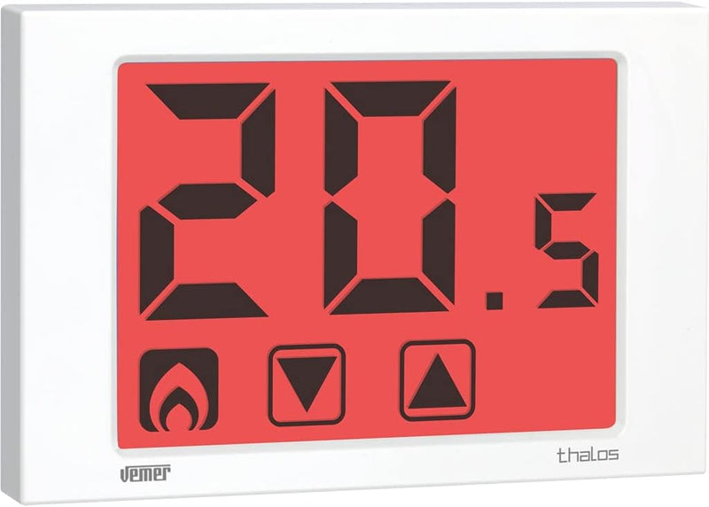VEMER VE434700 THALOS - Digital Heizungsthermostat, Raumthermostat mit Touchscreen-LCD-Anzeige, Stro