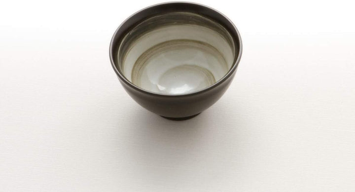 Original japanische Teekanne, Kyusu, mit 5 Becher: Kuro Hiramaru. Integriertes Tee-Sieb aus Edelstah