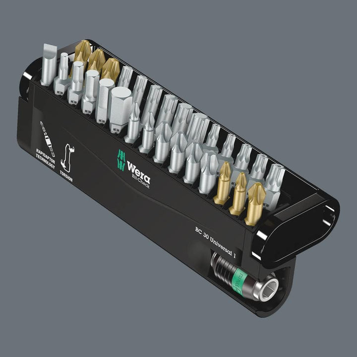 Wera Bit-Sortiment, Bit-Check 30 Universal 1, 30-teilig, 05056440001