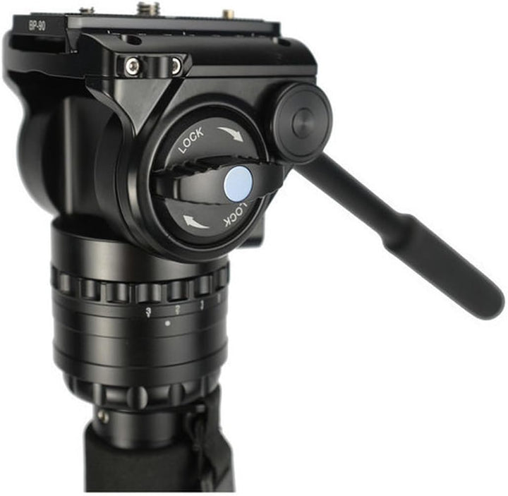 Sirui VH-10X Pro Fluid Videoneiger mit zusätzlicher Friktion für 360° Drehung, Arm verlängerbar, Alu