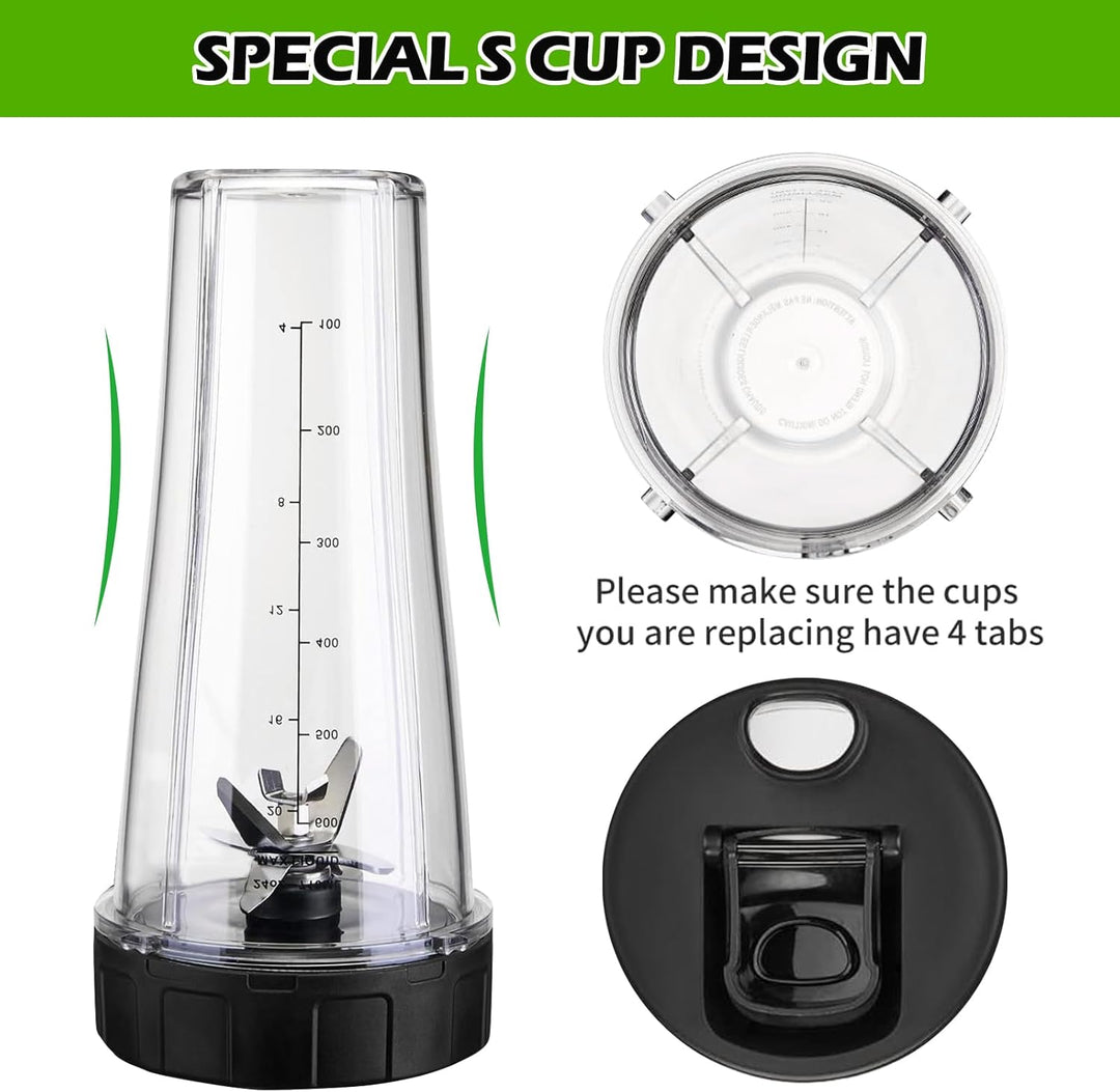 Mixer Ersatzteile Für Ninja, 2 Stück 710ml Cup Becher Ersatzteile Kompatibel SS100, SS101, SS300 Mix