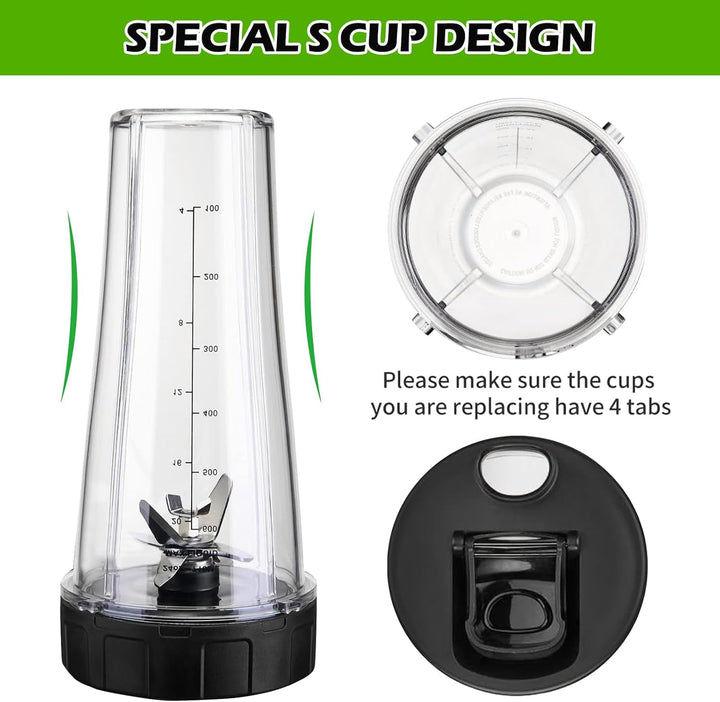 Mixer Ersatzteile Für Ninja, 2 Stück 710ml Cup Becher Ersatzteile Kompatibel SS100, SS101, SS300 Mix